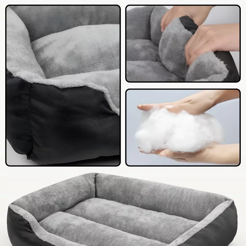 dog bed, washable dog bed, dog mattress, plush dog bed, warming dog bed, rectangle dog bed