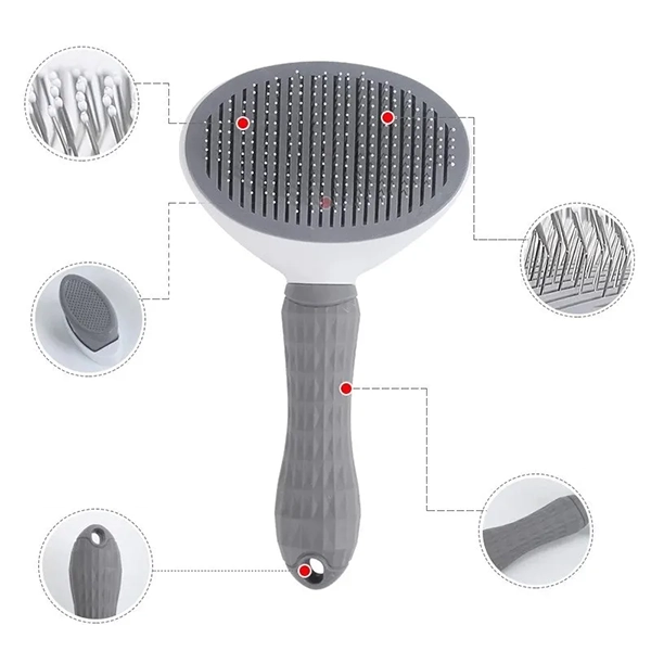 dog brush, dog comb, hair removal brush, self cleaning dog brush