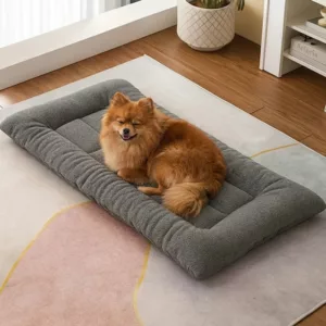 Lit douillet en peluche pour chien, tapis épais et chaud pour animal de compagnie