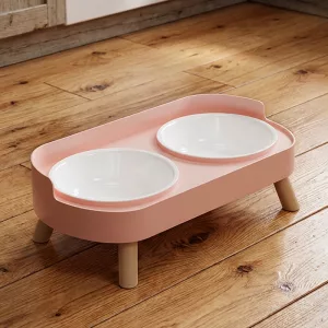 Double gamelle pour chien avec support