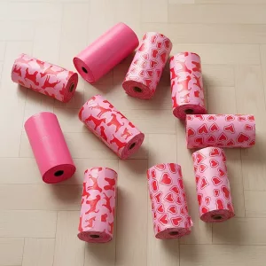 10 rouleaux de sacs à déjections canines mignons