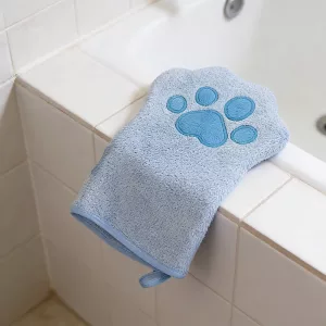 Gant-serviette de bain séchage rapide pour chien