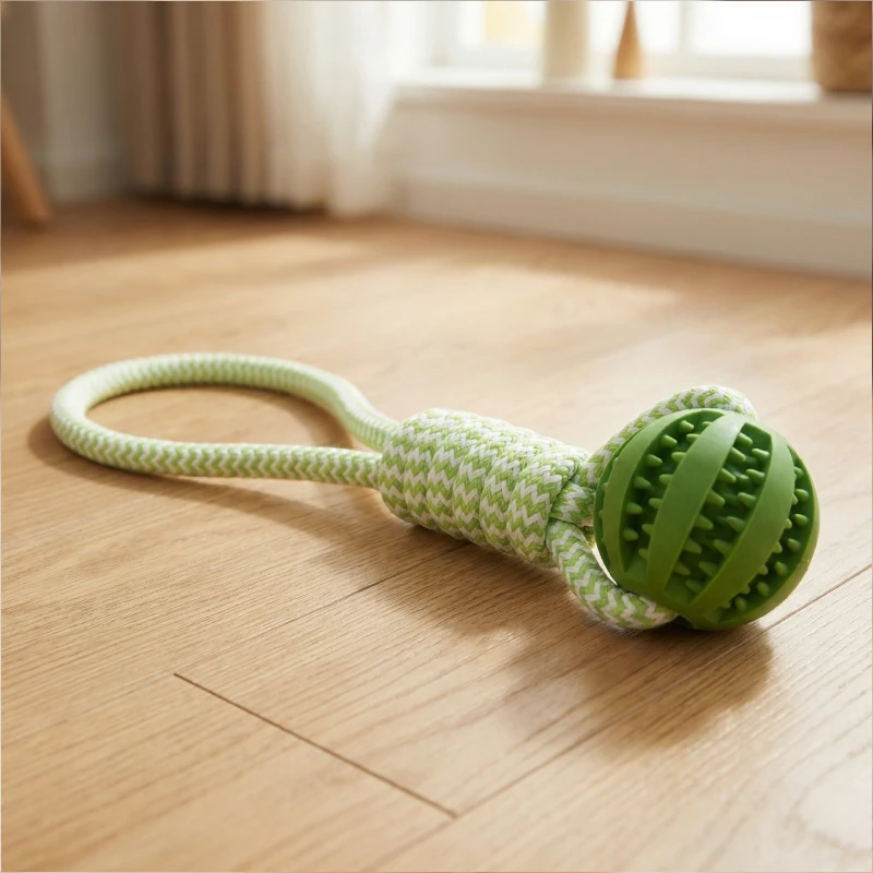 dog ball on rope