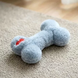 Jouet à mâcher pour chien, os mignon en peluche polaire