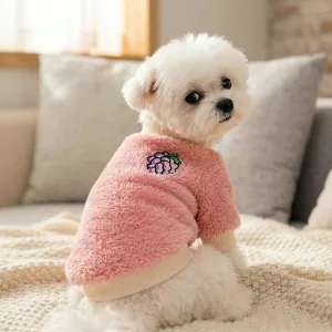 Pull chaud et duveteux pour chien en polaire douce