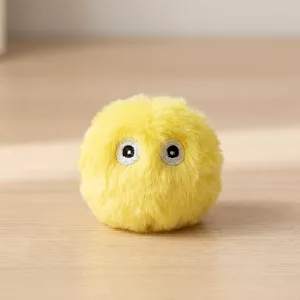 Jouet balle en peluche interactive et mignonne pour chien avec sons d’animaux