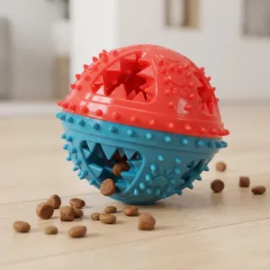 Balle interactive pour la dentition des chiens, jouet à mâcher