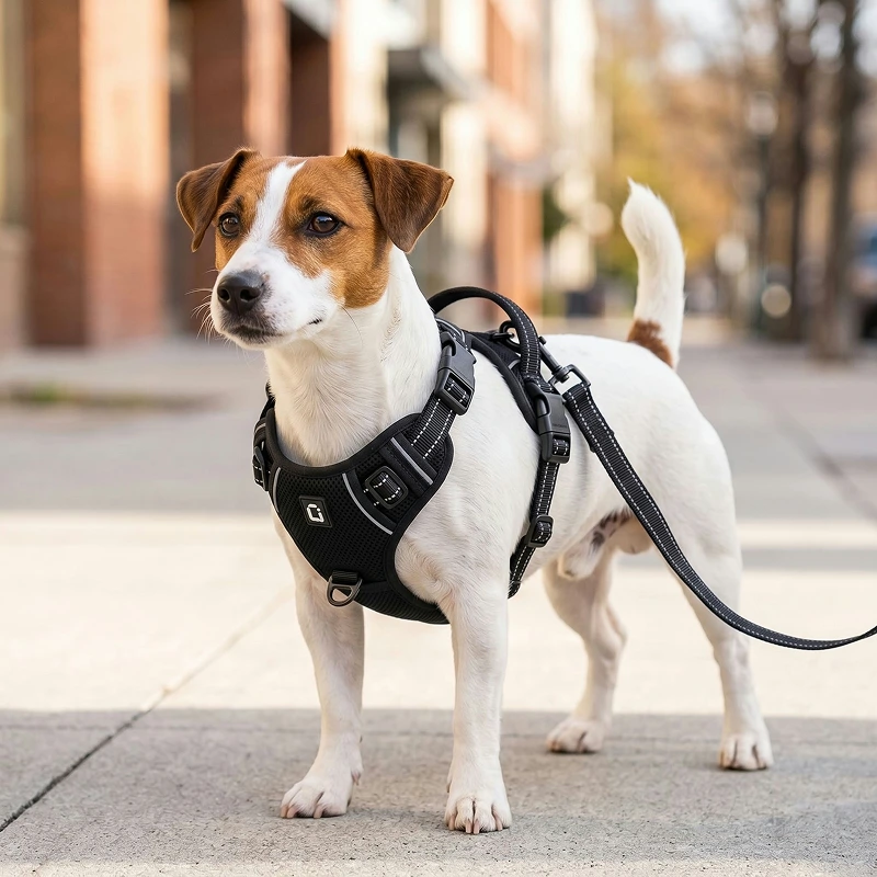 dog harness and leash set, reflective dog harness vest