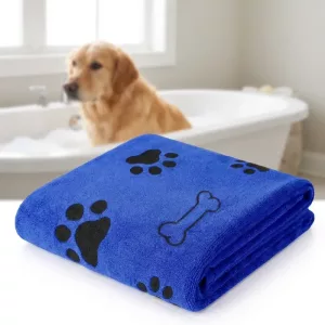 Serviette pour chien mignonne en microfibre à séchage rapide