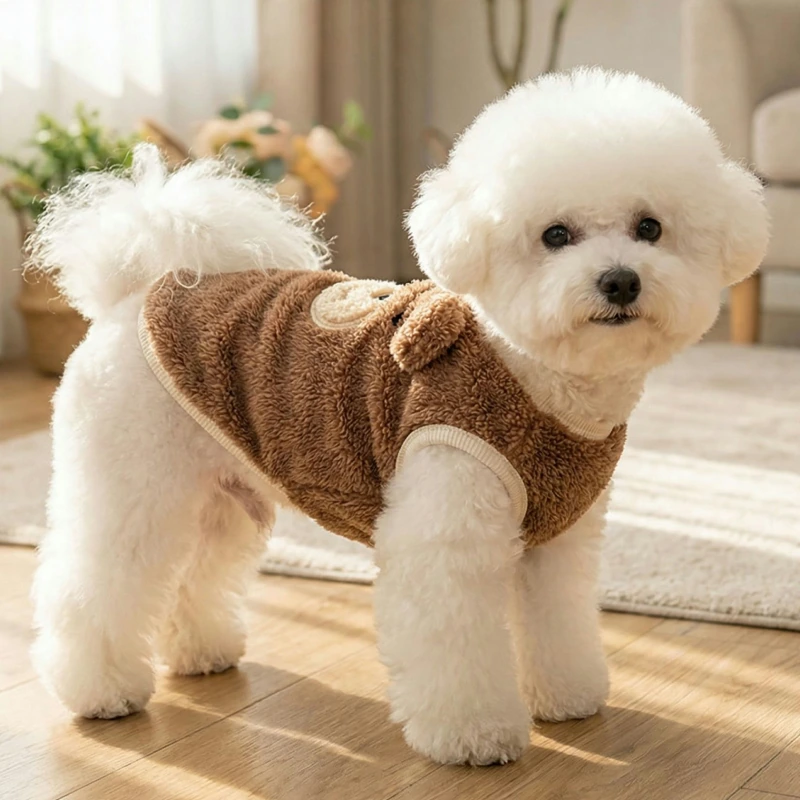 cute dog coat, dog fleece coat, dog fleece vest