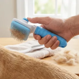 Brosse autonettoyante anti-poils pour chien, peigne de toilettage pour animaux, outil de désépaississement