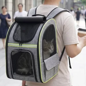 Sac à dos respirant en maille pour chat et chien