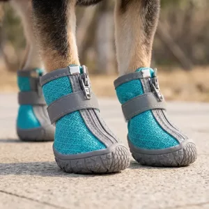 Lot de 4 bottes respirantes antidérapantes en mesh pour chien