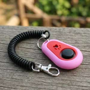 Clicker de dressage pour chien avec mousqueton