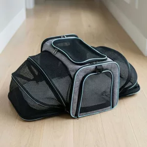 Sac de transport pliable en maille pour chien