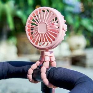 Mini ventilateur USB portable rechargeable à clipser pour chiens