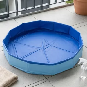 Piscine pliable pour chat avec jouets amusants