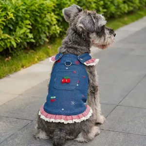 Harnais robe d’été respirant et mignon pour chien