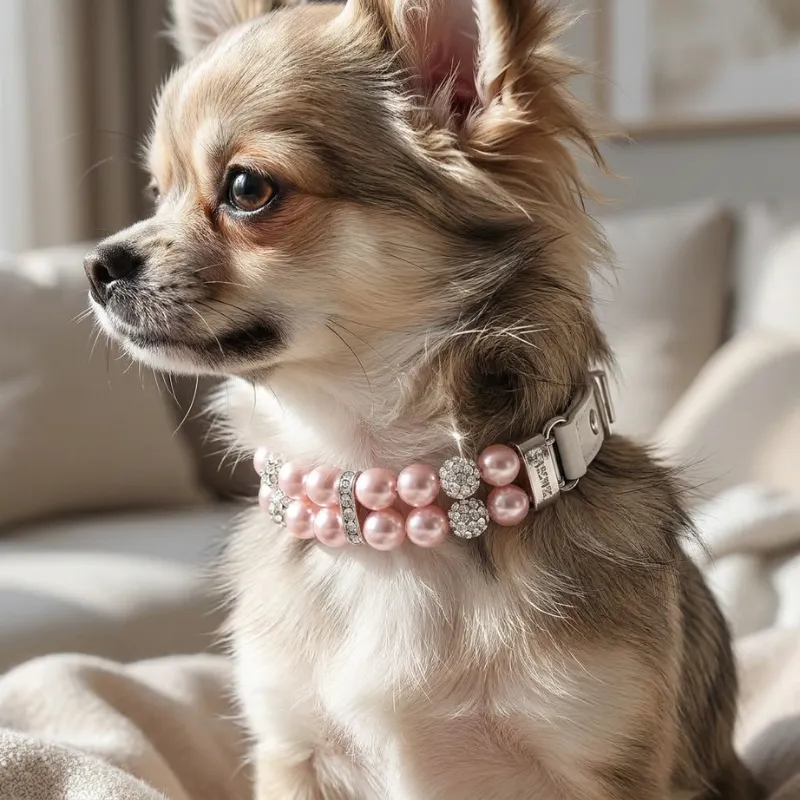 pearl dog collar