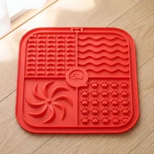 Tapis de léchage en silicone anti-glouton pour chiens