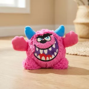 soft squeaky dog ball, plush squeaky dog ball, fluffy squeaky dog toy, soft squeaky dog toy