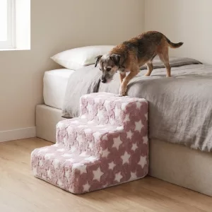 Escalier souple pour chien à 3 marches, rampe pour lit