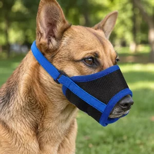 Muselière pour chien en maille réglable anti-aboiement