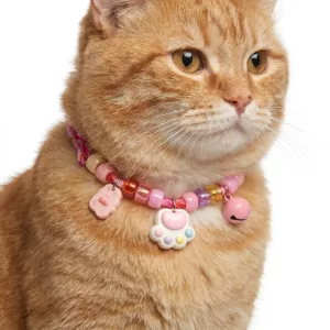 Collier coloré mignon pour chat avec breloques