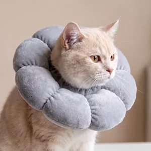 Adorable collier de récupération en coton en forme de fleur pour chats