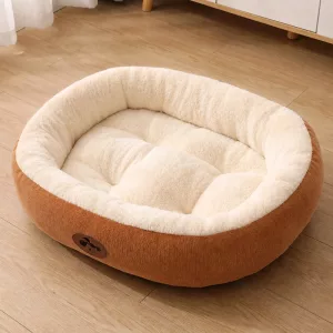 Panier doux et douillet anti-anxiété pour chien, nid chaud apaisant en peluche pour animal avec bords hauts